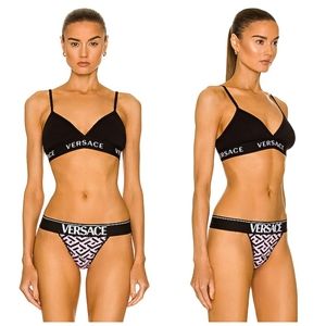 Versace Logo Detailed Sleeveless Bra